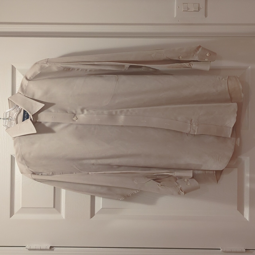 Nautica Dress Shirt Tan. 15 1/2-32/33